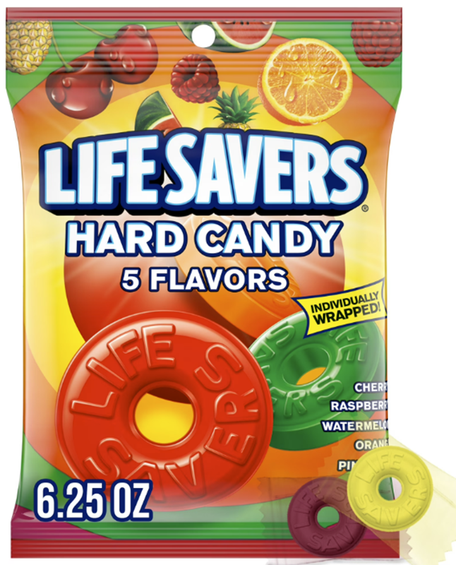Lifesaver Gummi 5 Flavors Peg 6.25Oz 12Pk