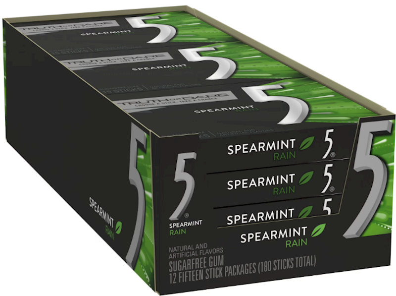 Wrigley 5 Gum Rain Spearmint 10/15Stick