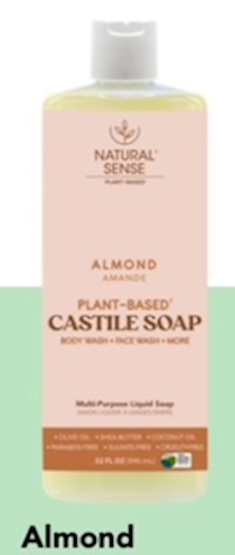 Natural Sense Castile Soap Almond 32Oz 6Pk