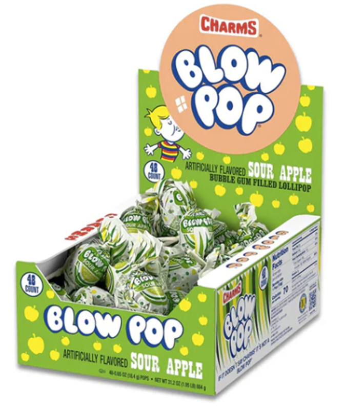 Blow Pop Peg Apple 48Pcs