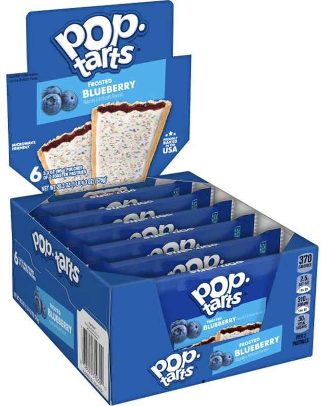 Pop Tart Blueberry 3.3Oz 6Pcs