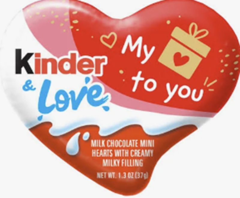 Kinder Chocolate Love Heart Shape 1.7Oz 12Pcs
