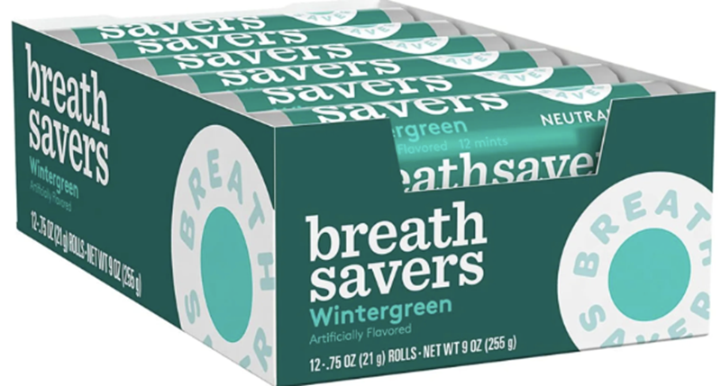 Breath Savers Wintergreen Sf Mints Rolls 0.75 Oz 24 Ct