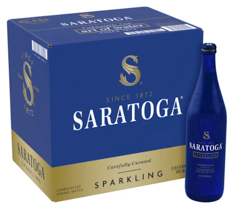 Saratoga Water Sparking Glass 28Oz 12Pk