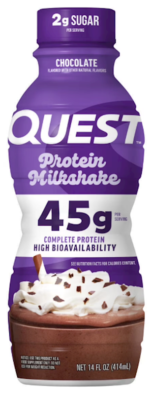 Quest Rtd Protein Milkshake 45G Chocolate 12Ct