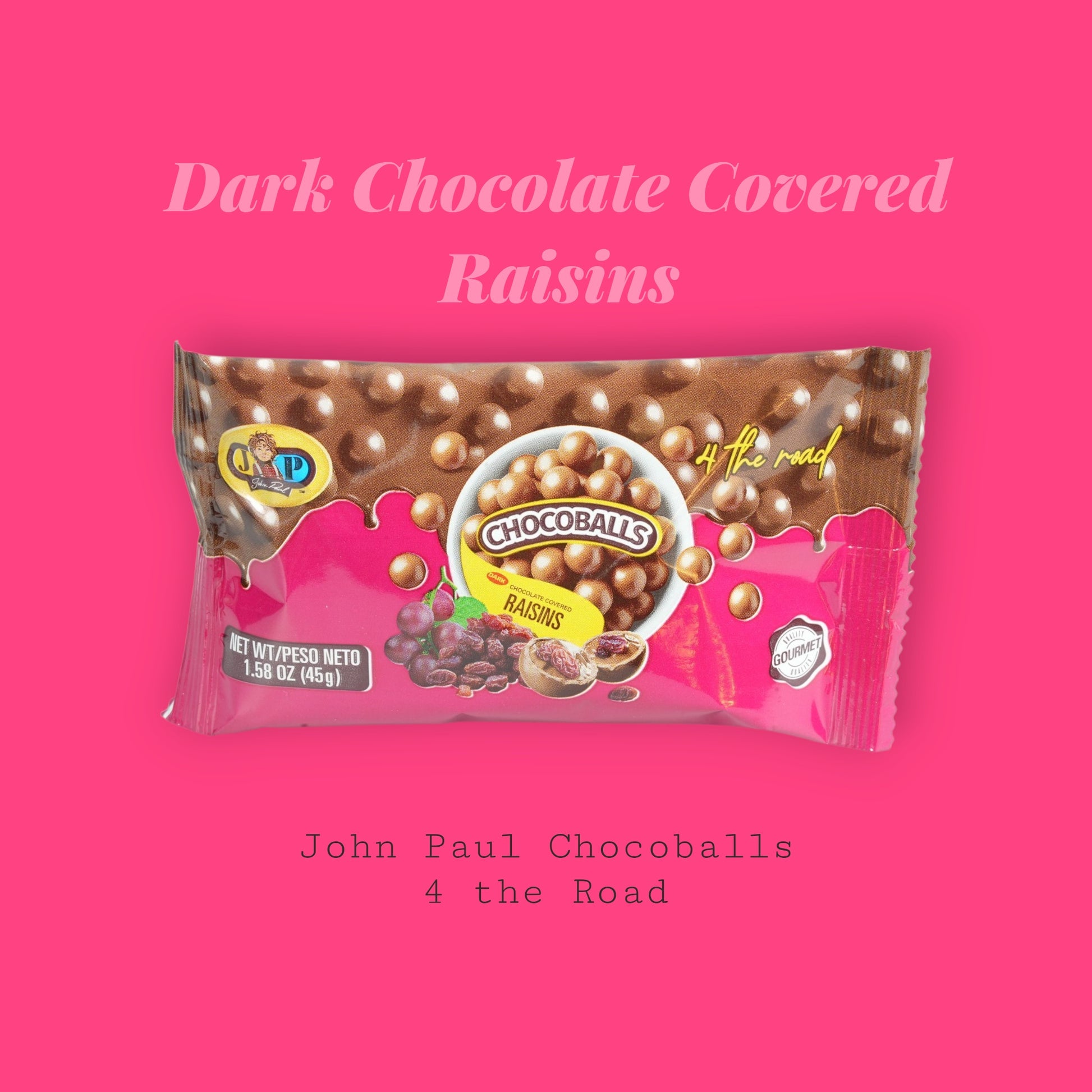 Jp Chocolateballs Dark Cvrd Raisin 45G-24Pk