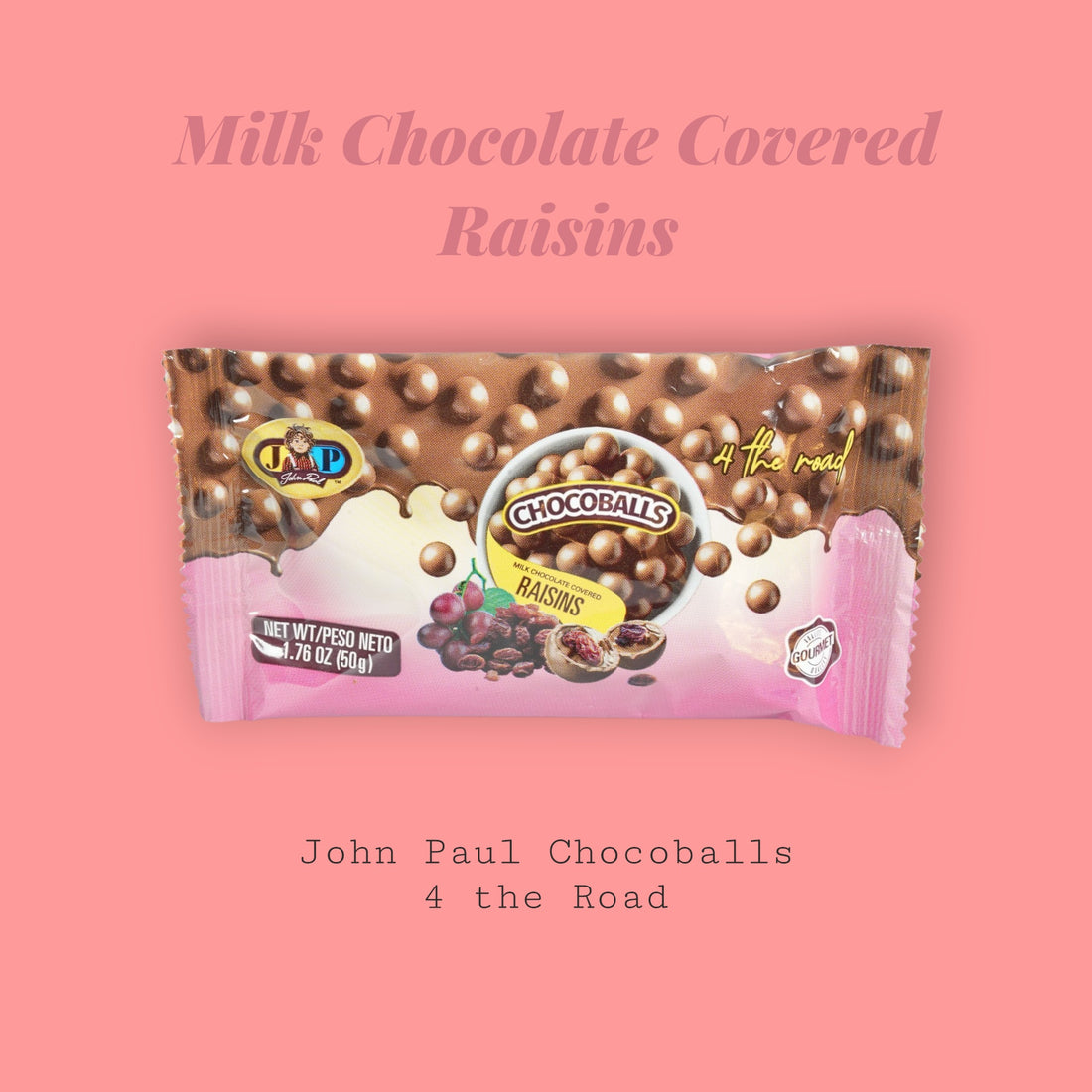 Jp Chocolateballs Milk Cvrd Raisin 50G-24Pk