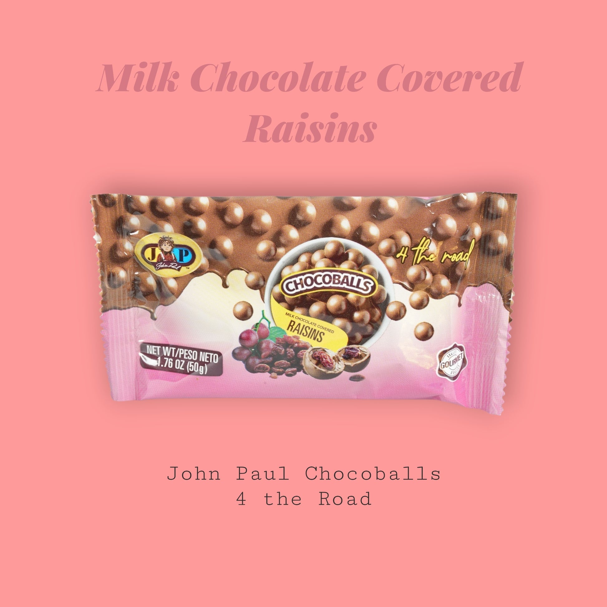 Jp Chocolateballs Milk Cvrd Raisin 50G-24Pk