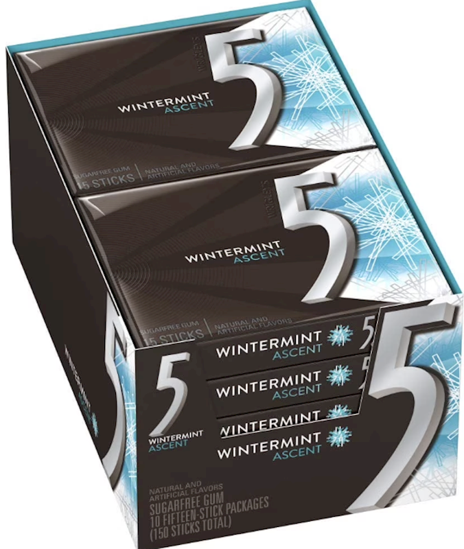 Wrigley 5 Gum Ascent Wintermint 10/15Stick