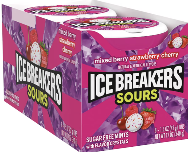 Ice Breakers Sours Mixed Berry 8Ct