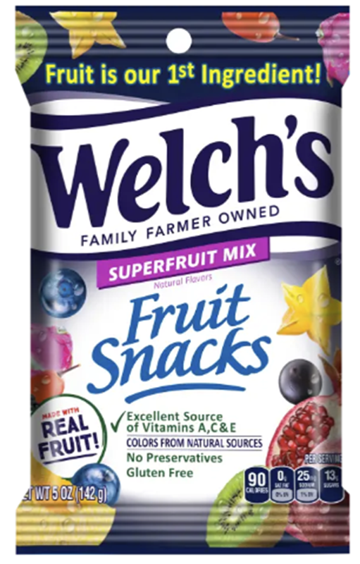 Welch'S Supergruit Mixed Fruit Snack 5Oz 12Pk