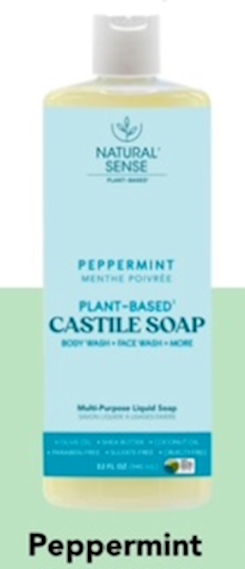 Natural Sense Castile Soap Peppermint 32Oz 6Pk