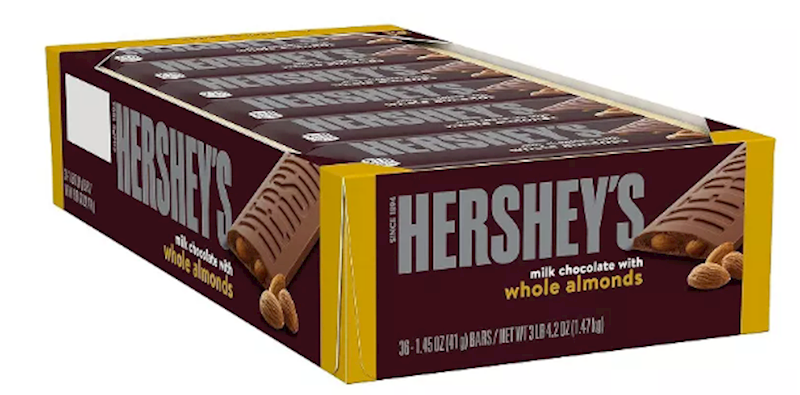 Hershey Bar Chocolate With Almond 1.5Oz 36Ct