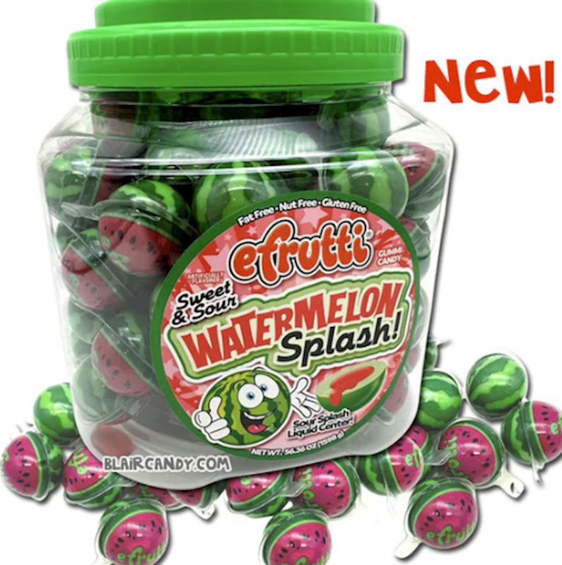 Efrutti Splash Watermelon Jar 85Ct