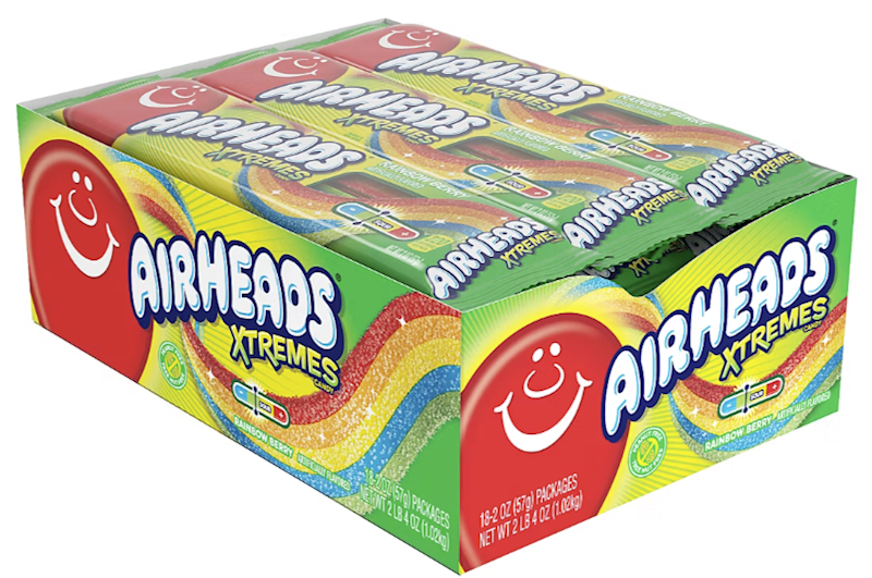 Airheads Xtreme Sour Belts 2Oz-18Pk