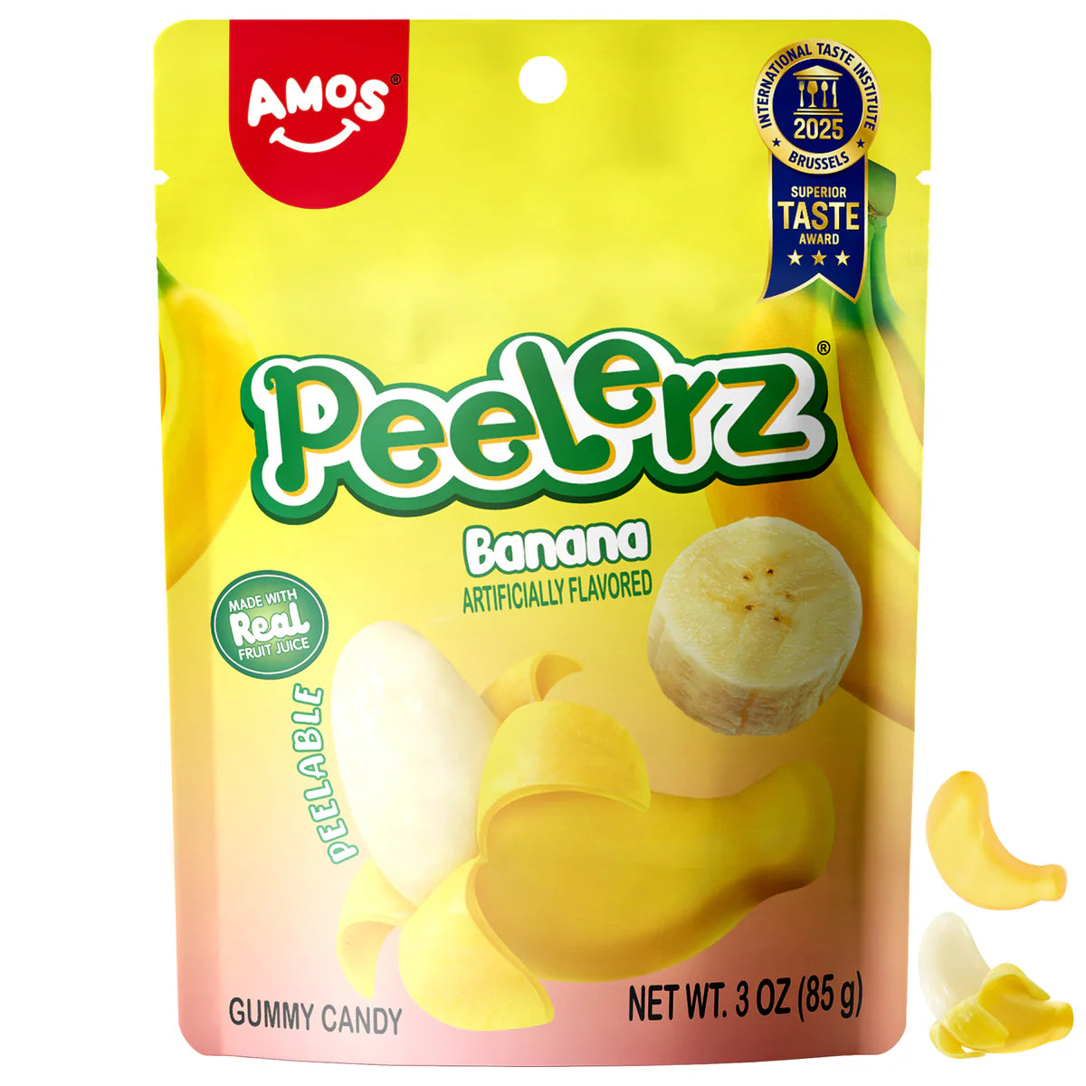 Amos Peelerz Peg Banana 3Oz 24Pk