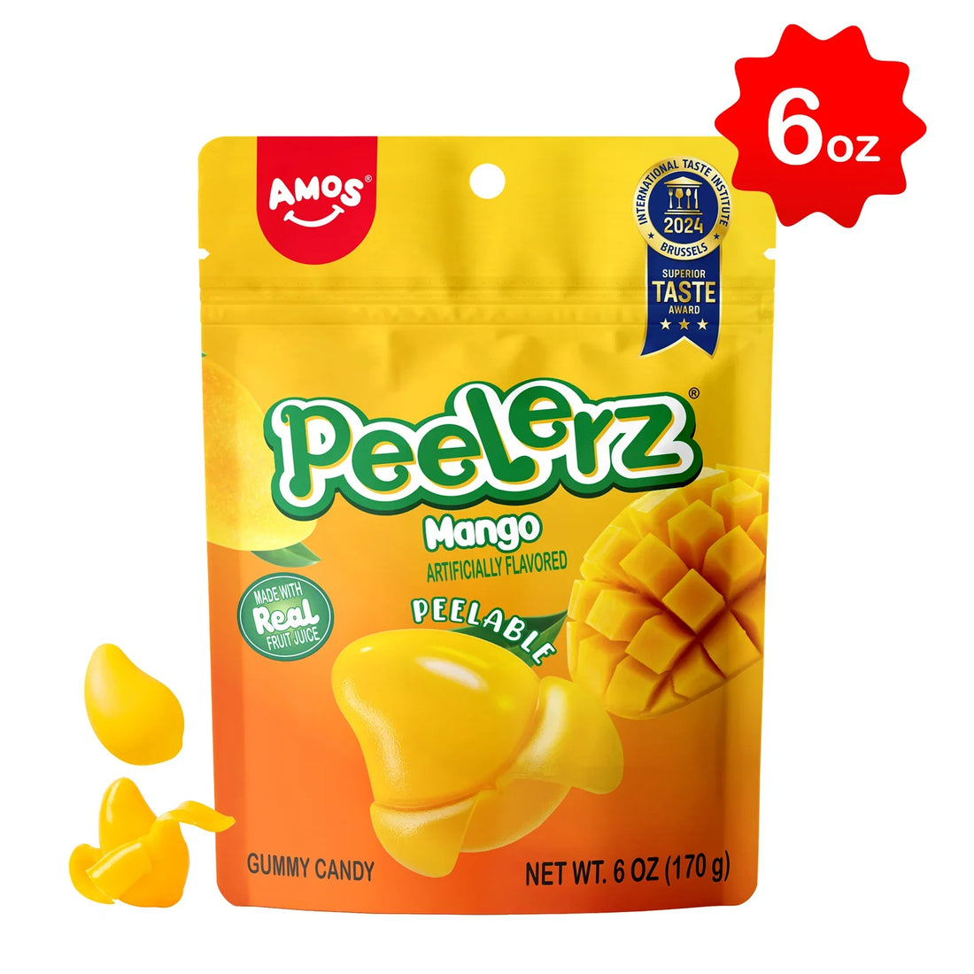 Amos Peelerz Peg Mango  6Oz 12Pk