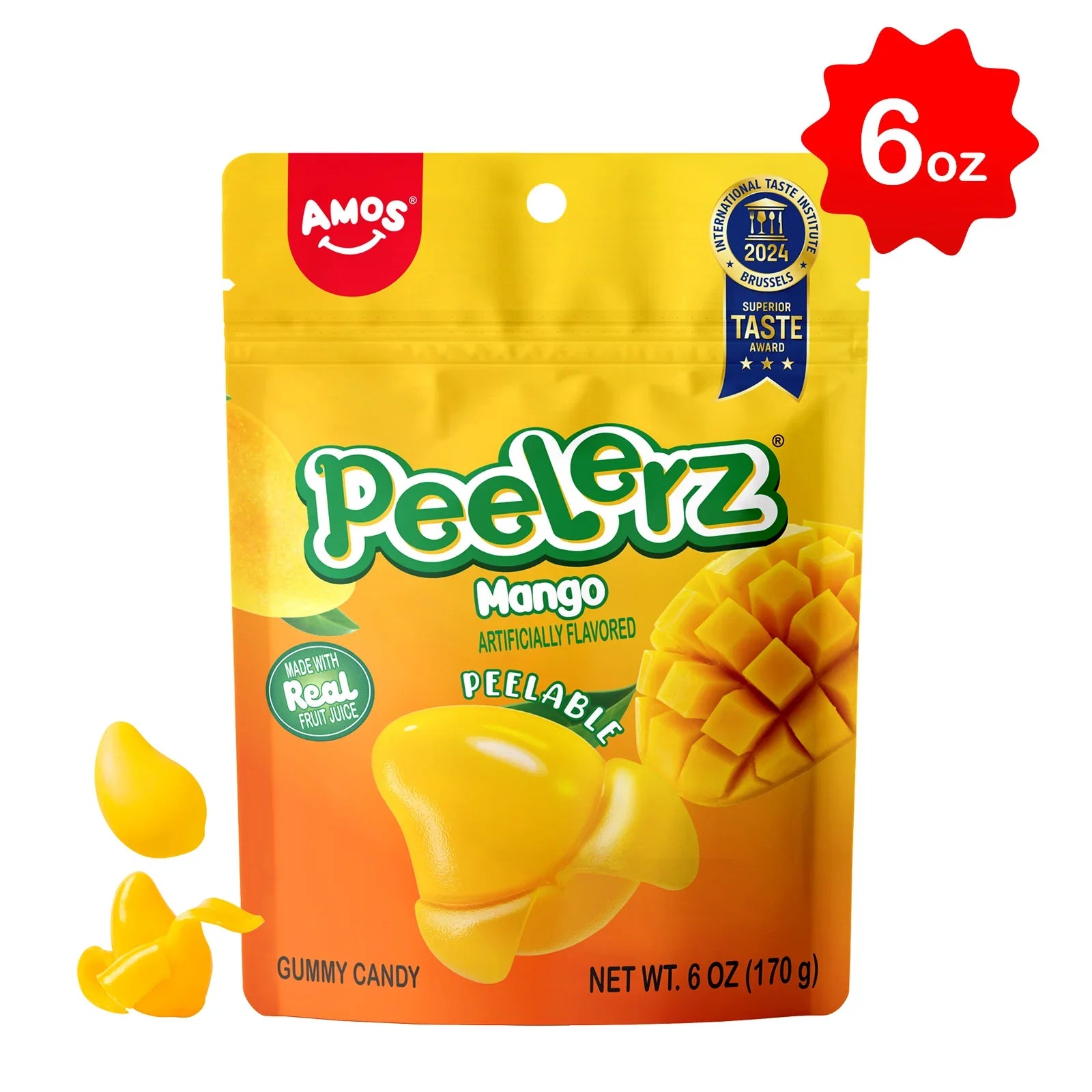 Amos Peelerz Peg Mango  6Oz 12Pk
