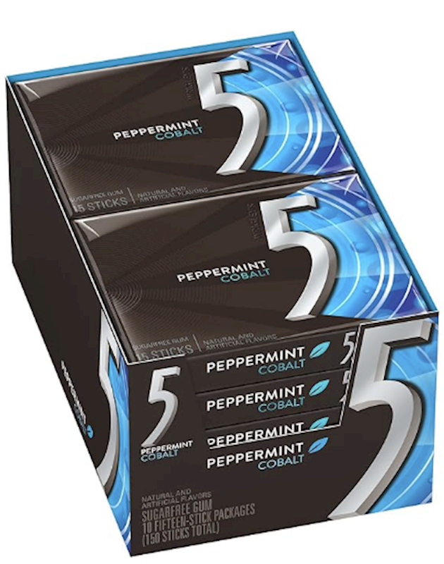 Wrigley 5 Gum Cobalt Peppermint 10/15Stick
