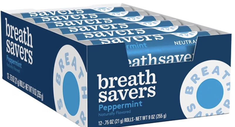 Breath Savers Peppmnt Sf Mints Rolls 0.75 Oz 24 Ct