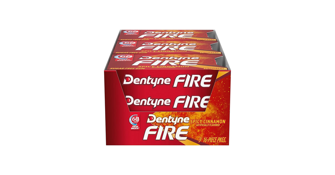 Dentyne Fire Spicy Cinnamon Pk 9-16Ct