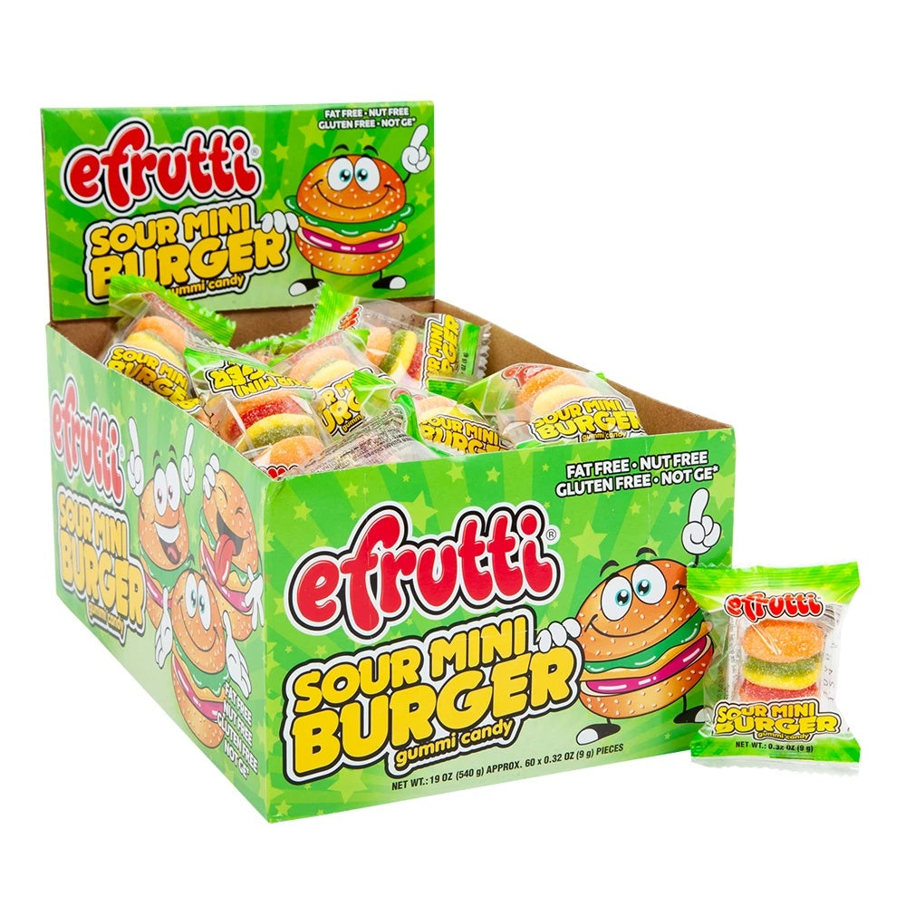 Efrutti Sour Mini Burger 60Pk