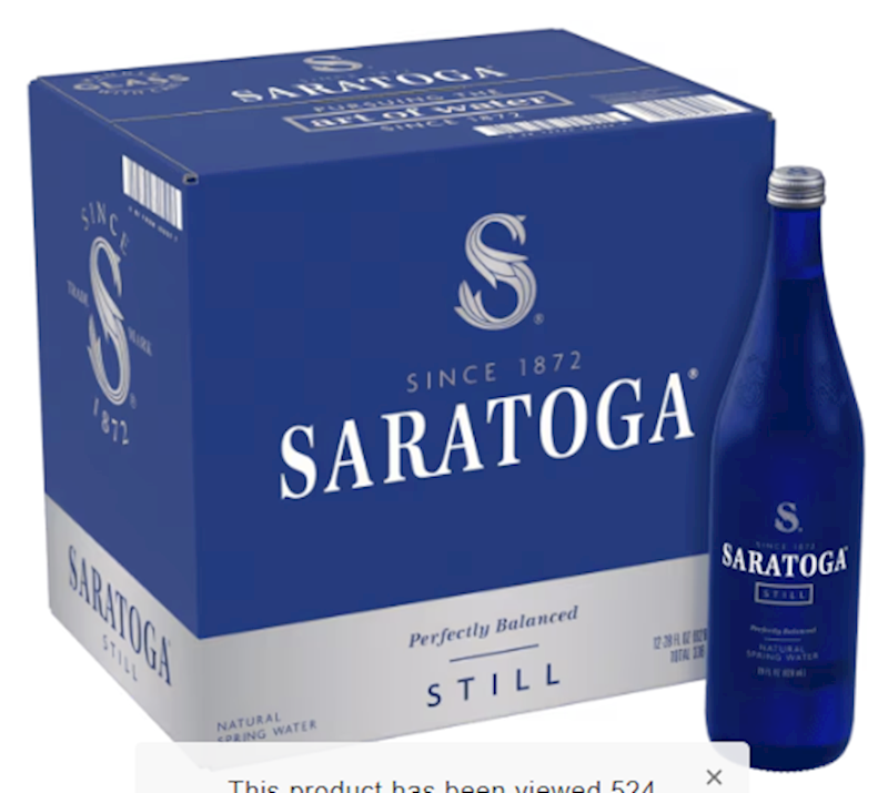 Saratoga Water Still Glass 28Oz 12Pk
