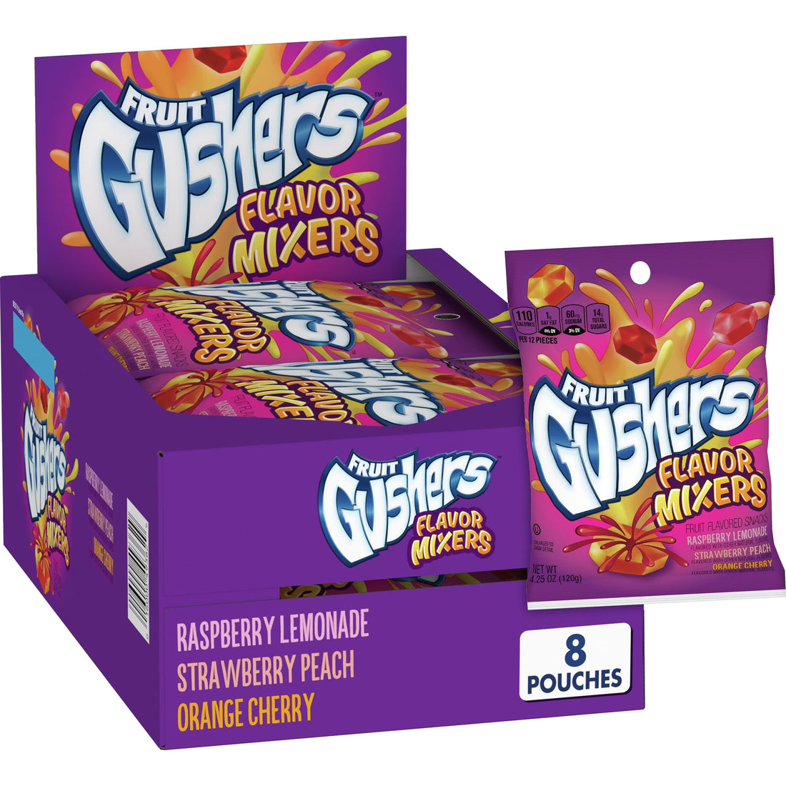 Gushers Mixers Asst 8Pk 4/25Oz