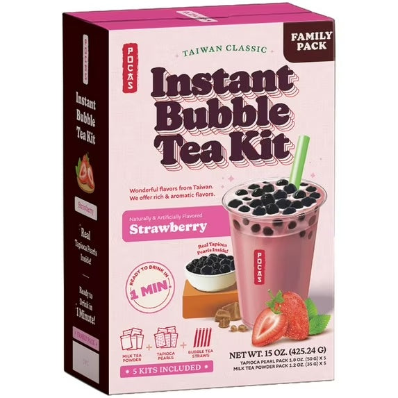 Pocas Bubble Teas Diy Kit 3Pk  Strawberry