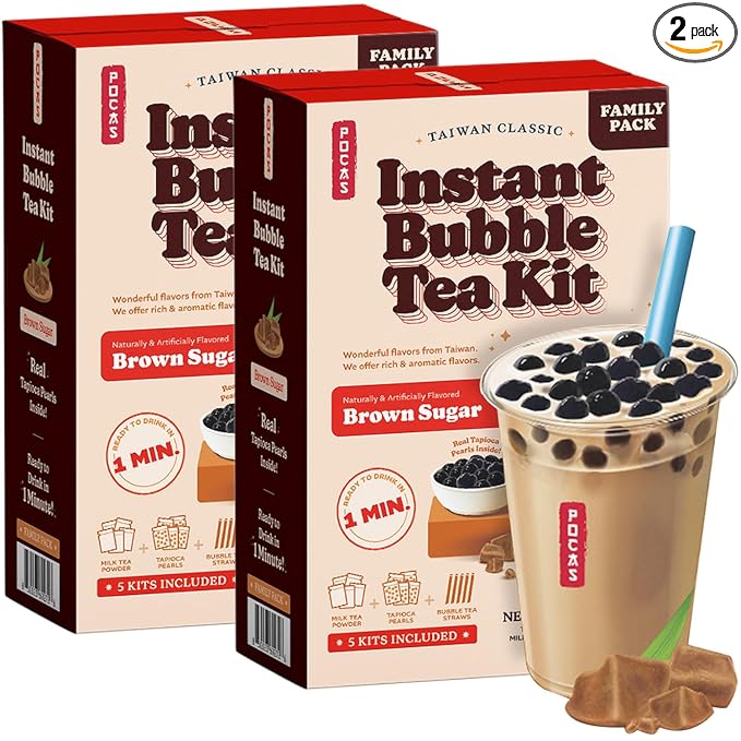 Pocas Bubble Teas Diy Kit 5Pk Brown Sugar