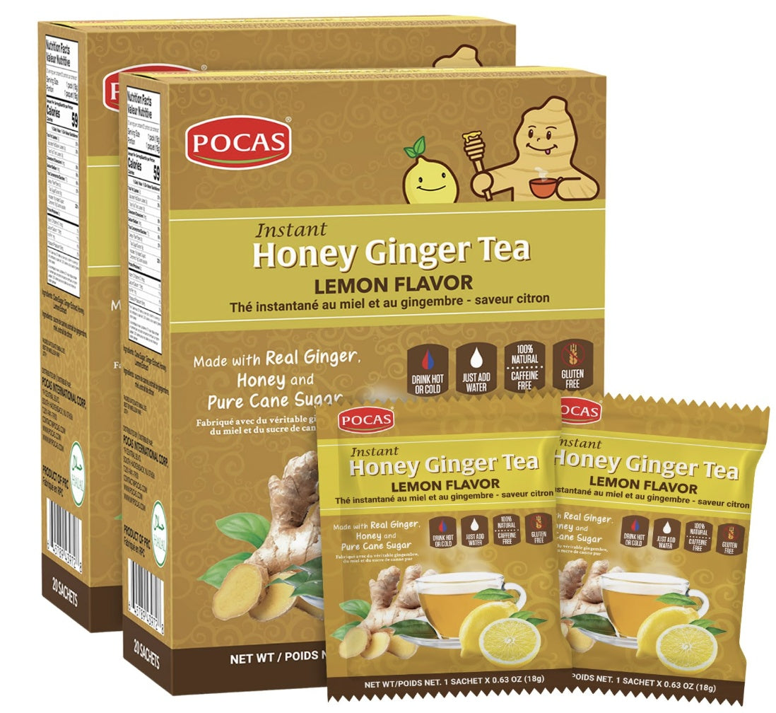 Pocas Honey Ginger Teas 6Pk Lemon
