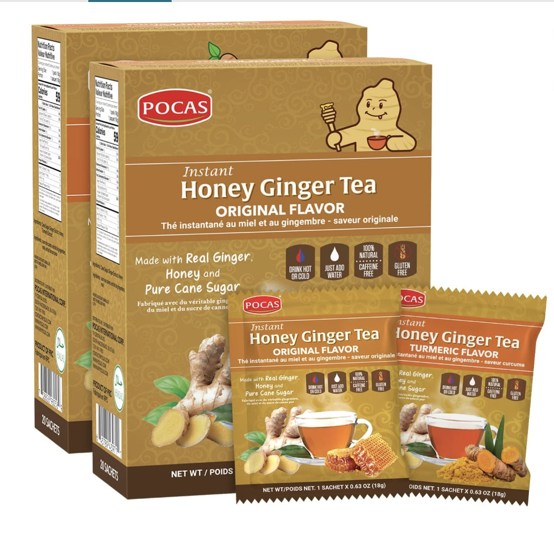 Pocas Honey Ginger Teas 24Pk  2Flvs Mixed