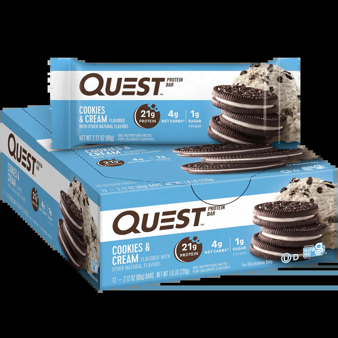 Quest Hero Bar Ckie & Cream 12Pk
