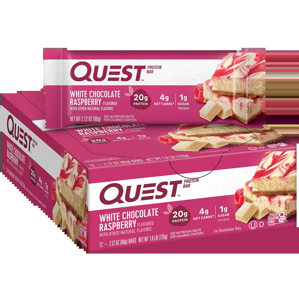 Quest Bar White Choc Raspberry 12Pk