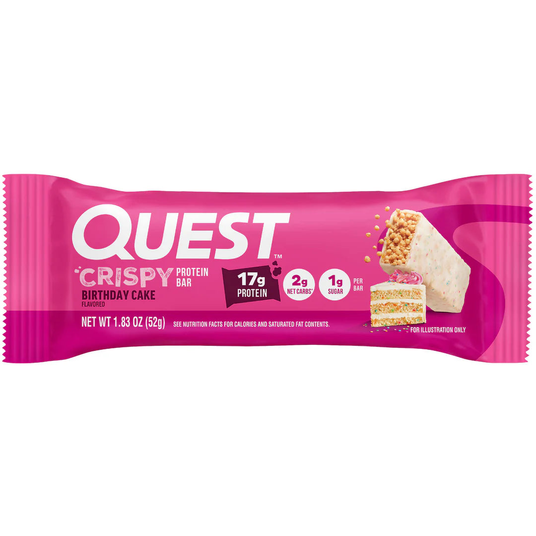 Quest Crispy Bar Birthday Cake 12Pk