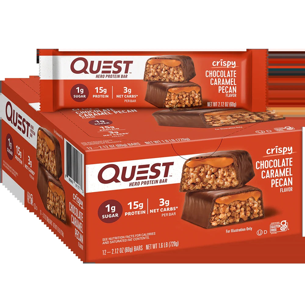 Quest Crispy Bar Chocolate Caramel Pecan 12Pk