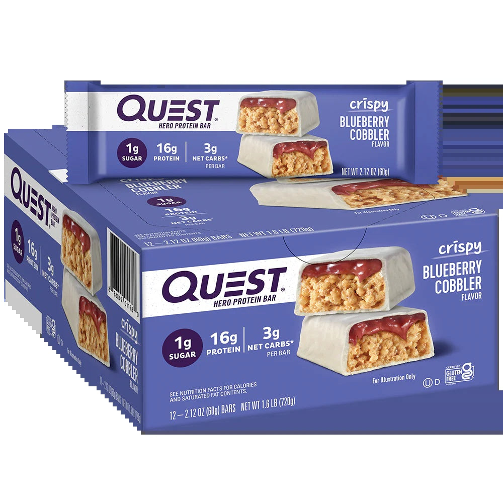 Quest Crispy Blueberry Cobbler 12Pk
