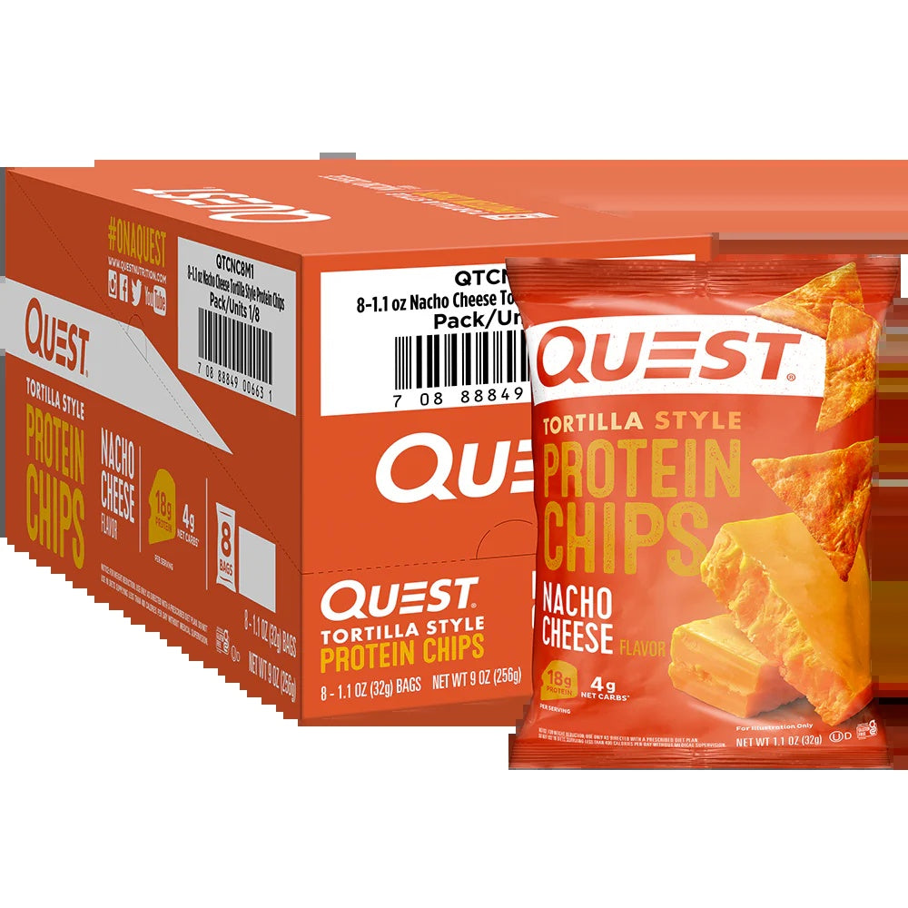Quest Tortilla Chips Cheddar 8Pk