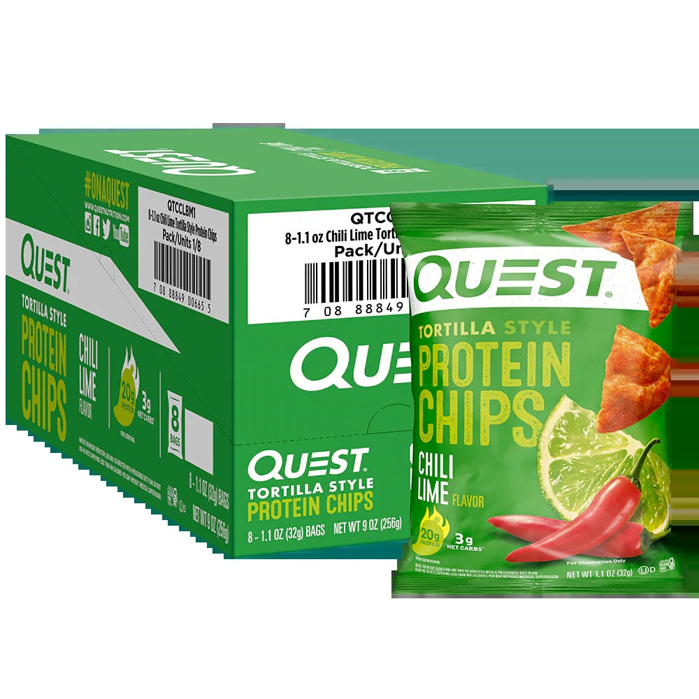 Quest Tortilla Chips Chili Lime 8Pk