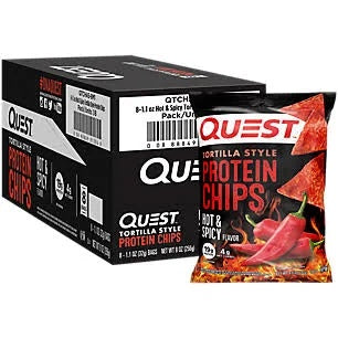 Quest Tortilla Chips Hot&Spicy 8Pk