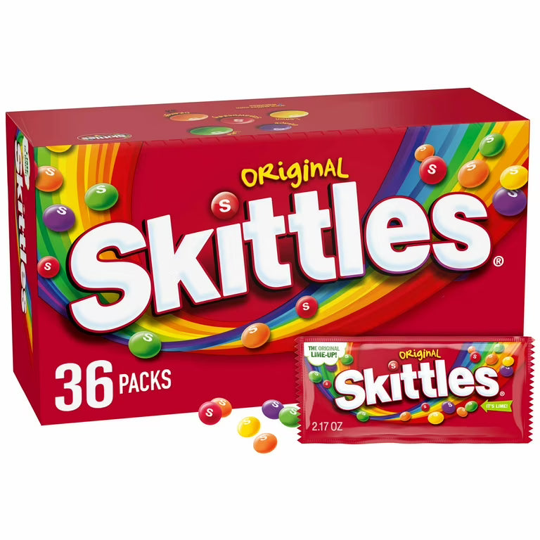 Skittles Original Fruity Chewy 2.17Oz 36Ct